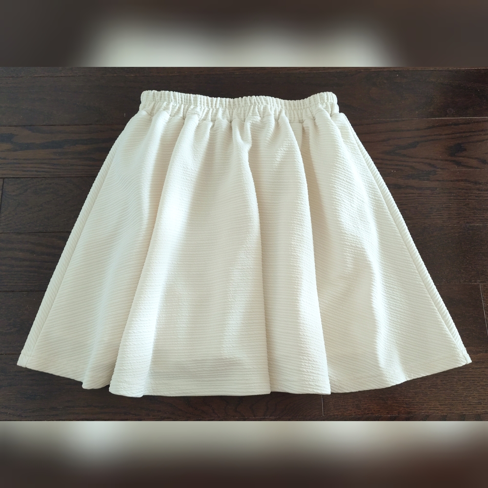 Cream Flare Mini Skirt - 3/$25